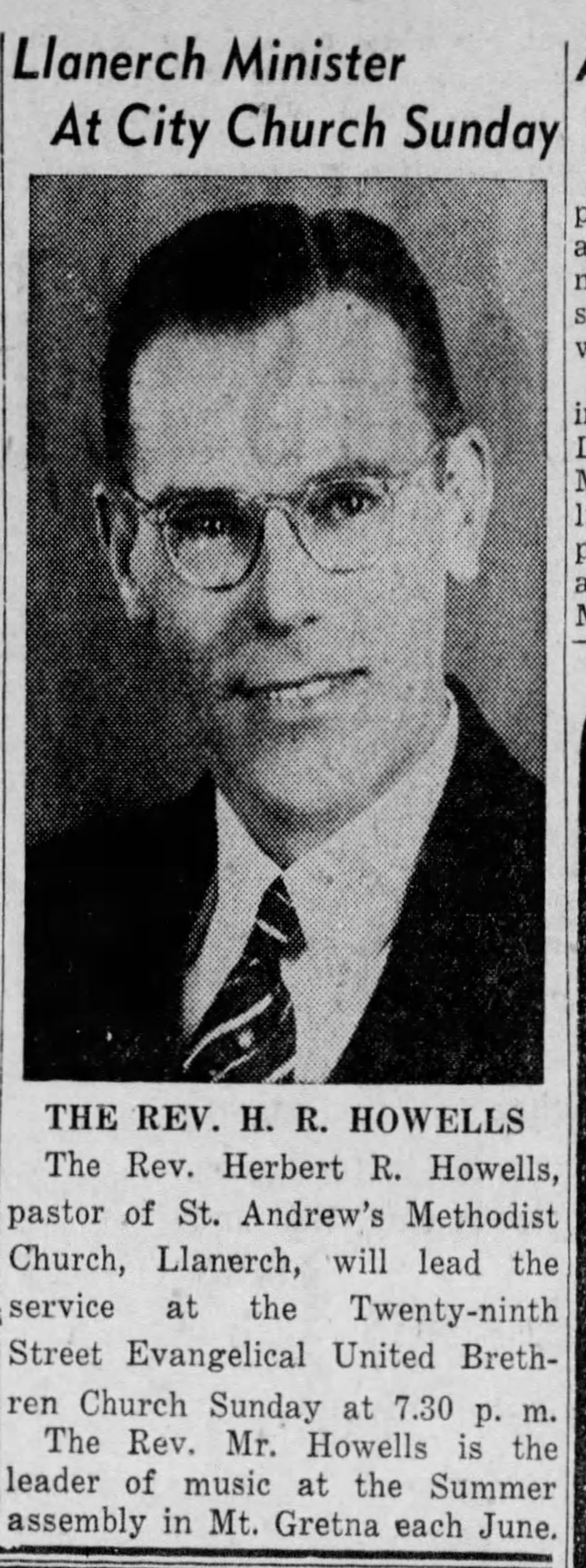 Herbert Howells leads